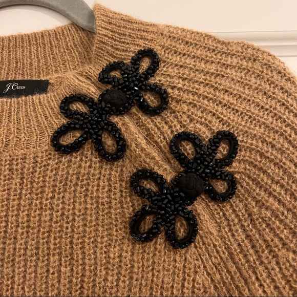 J.Crew Alpaca Sweater With Black Beaded Clasps - Picture 4 of 7